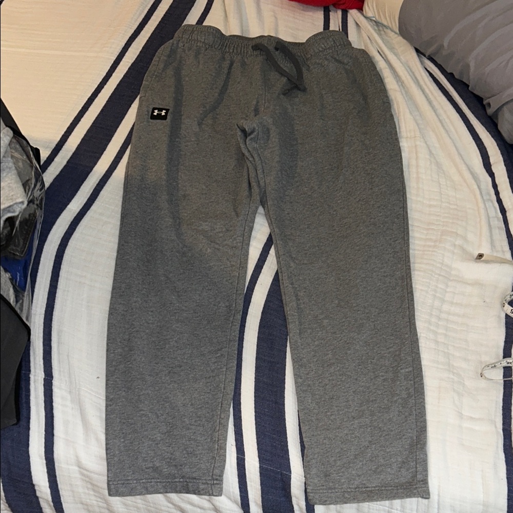 Under Armour Men's Gray Drawstring Fleece Joggers-L